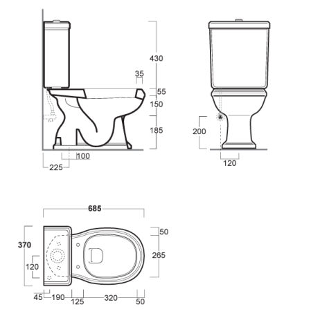 Унитаз SIMAS ARCADE напольный моноблок цвет белый AR821