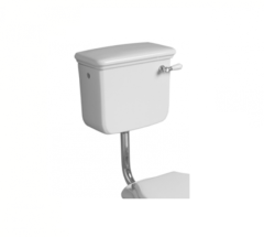 Бачок SIMAS LANTE Настенный на средней трубе с фронтальной ручкой смыва в комплекте с механизмом слива цвет белый золото LA28B/D23ORO