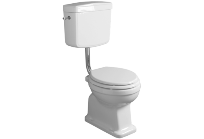 Бачок SIMAS LONDRA Настенный на средней трубе с боковой ручкой смыва в комплекте с механизмом слива цвет белый бронза LO912/D11BR