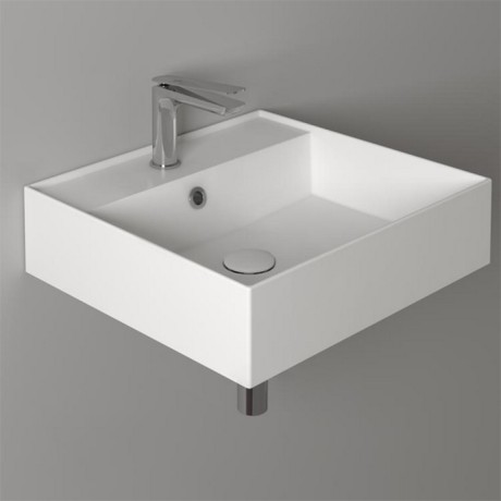 Раковина SIMAS AGILE подвесная или накладная с одним отверстием цвет белый матовый AG51.BM