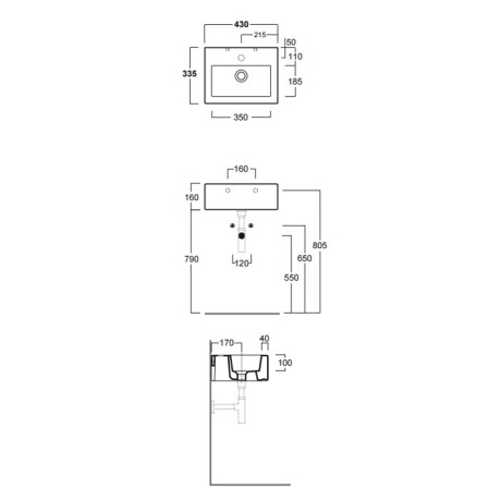 Раковина SIMAS FROZEN подвесная с одним намеченным отверстием в центре цвет белый FZ14