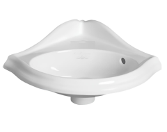 Раковина SIMAS ARCADE угловая подвесная на консоль без отверстий со спинкой цвет белый AR036