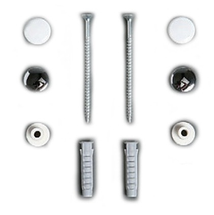 Комплект вертикальных крепежных винтов SIMAS цвет хром/белый для унитаза и биде F90