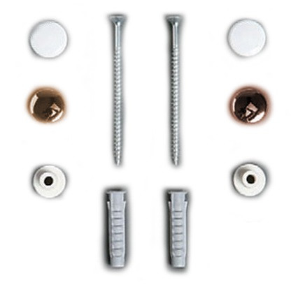 Комплект вертикальных крепежных винтов SIMAS цвет бронза/белый для унитаза и биде F90