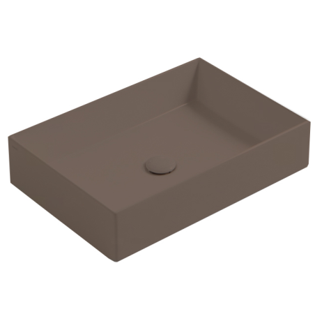 Раковина SIMAS AGILE накладная без отверстий эмалированная с 4 сторон цвет мока матовый AG60.MM