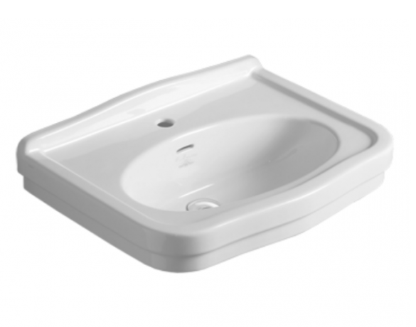 Раковина SIMAS LONDRA подвесная на пьедестал с одним отверстием цвет белый LO924