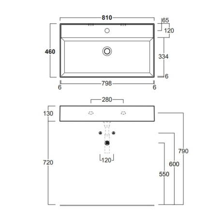 Раковина SIMAS AGILE подвесная или накладная без отверстия цвет белый AG81.0