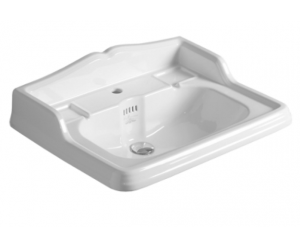 Раковина SIMAS ARCADE подвесная на пьедестал с одним отверстием со спинкой цвет белый AR824