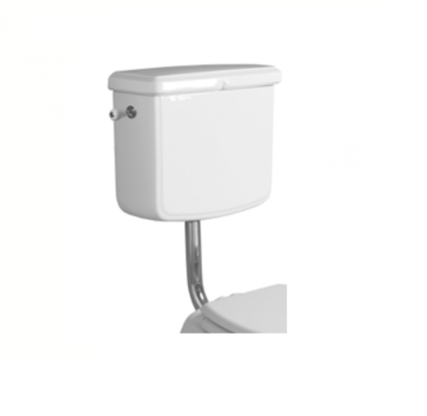 Бачок SIMAS ARCADE Настенный на средней трубе с боковой ручкой смыва в комплекте с механизмом слива цвет белый хром AR812/D11CR