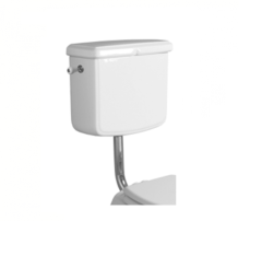 Бачок SIMAS ARCADE Настенный на средней трубе с боковой ручкой смыва в комплекте с механизмом слива цвет белый хром AR812/D11CR