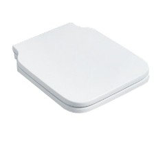 Сиденье с крышкой SIMAS FLOW цвет белый петли хром FL27