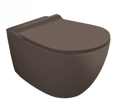 Унитаз SIMAS VIGNONI подвесной безободковый с вихревым смывом цвет мока матовый VI18VERT/F85.MM