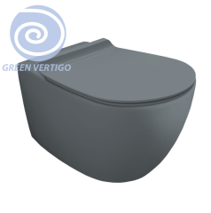 Унитаз SIMAS VIGNONI подвесной безободковый с вихревым смывом цвет цемент матовый VI18VERT/F85.CM