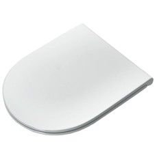 Сиденье с крышкой SIMAS TREVI с микролифтом быстросъемное цвет белый петли хром TR004