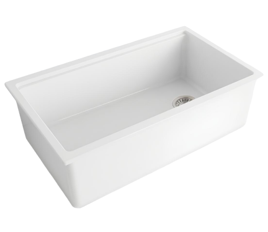 Кухонная мойка SIMAS LAVABI накладная или встраиваемая сверху без отверстий цвет белый Q600