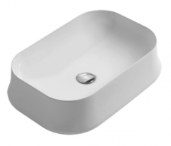 Раковина SIMAS SHARP накладная без отверстий цвет белый SH08