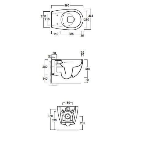 Унитаз SIMAS VIGNONI подвесной безободковый цвет tela matt VI18/F85.TM