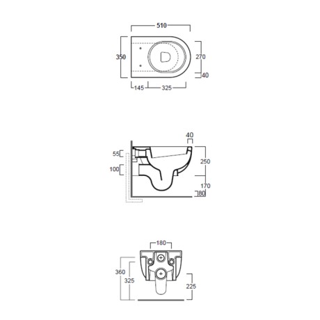 Унитаз SIMAS E-Line подвесной цвет белый EL18/F85
