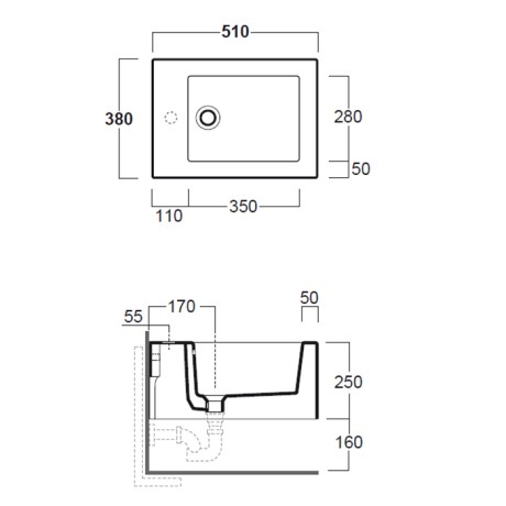 Биде SIMAS FROZEN подвесное с одним намеченным отверстием в центре цвет белый FZ19/F85