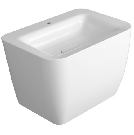 Раковина SIMAS HENGES подвесная с одним отверстием с донным клапаном цвет белый HE11/F92