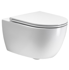 КОМПЛЕКТ Унитаз SIMAS TREVI подвесной безободковый с сиденьем с крышкой с микролифтом цвет белый матовый TR18/F85.BM+TR004.BM