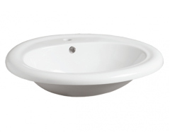 Раковина SIMAS LAVABI встраиваемая сверху с одним отверстием и двумя намеченными MONIA цвет белый S51