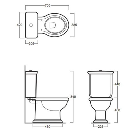 Унитаз SIMAS LANTE напольный к бачку моноблок цвет белый LA07