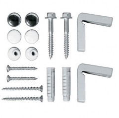 Комплект боковых крепежных винтов SIMAS хром/белый для унитаза и биде F88