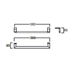 Полотенцедержатель SIMAS LFT Spazio для раковины Для раковины фронтальный цвет хром LFTA2