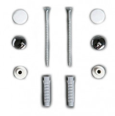 Комплект вертикальных крепежных винтов SIMAS цвет хром/белый для унитаза и биде F90