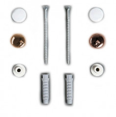 Комплект вертикальных крепежных винтов SIMAS цвет бронза/белый для унитаза и биде F90