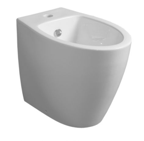 Биде SIMAS LFT Spazio Напольное приставное с одним отверстием цвет белый LFT21