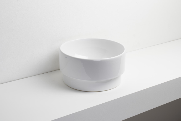 Раковина SIMAS PO-MO накладная или полувстраиваемая сверху без отверстий цвет белый PO01