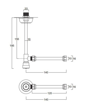 Угловой кран SIMAS 120006BR