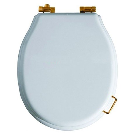 Сиденье с крышкой SIMAS LANTE с микролифтом цвет белый бронза LA007BR