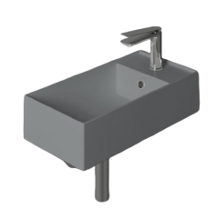 Раковина SIMAS AGILE подвесная или накладная с одним отверстием с полкой правой цвет cemento matt AG50.CM