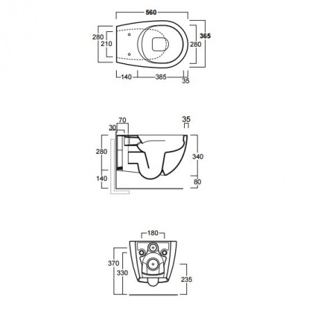 Унитаз SIMAS VIGNONI подвесной безободковый цвет черный матовый VI18/F85.NM