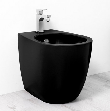 Биде SIMAS VIGNONI Напольное приставное с одним отверстием цвет черный матовый VI04.NM