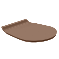 Сиденье с крышкой SIMAS VIGNONI с микролифтом быстросъемное цвет мока матовый петли хром VI004.MM