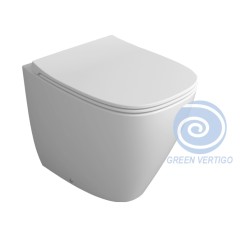 Унитаз SIMAS JUNIPER напольный приставной безободковый с вихревым смывом цвет белый JU01