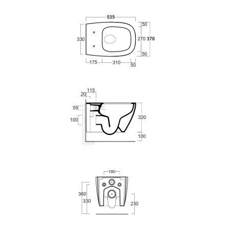 Унитаз SIMAS JUNIPER подвесной безободковый с вихревым смывом цвет белый JU18/F85