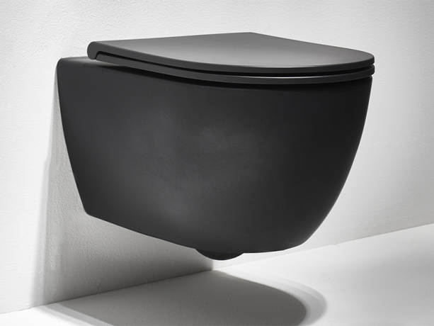 Унитаз SIMAS TREVI подвесной безободковый цвет черный матовый TR18/F85.NM