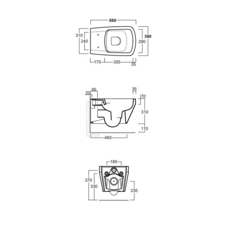 Унитаз SIMAS BADEN BADEN подвесной безободковый цвет черный матовый BB18/F85.NM