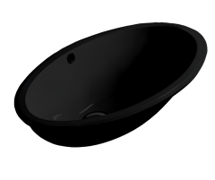 Раковина SIMAS LFT Spazio встраиваемая снизу без отверстий цвет черный LFT74.NE