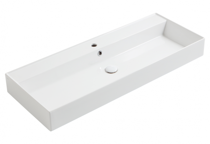 Раковина SIMAS AGILE подвесная или накладная с одним отверстием цвет белый AG121