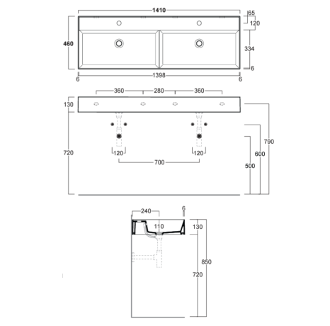 Раковина SIMAS AGILE подвесная или накладная с одним отверстием цвет белый AG141D