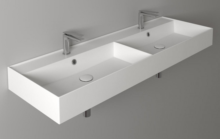 Раковина SIMAS AGILE подвесная или накладная с одним отверстием цвет белый AG141D