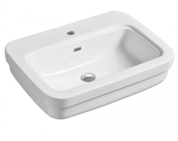 Раковина SIMAS EVOLUTION подвесная на пьедестал с одним отверстием цвет белый EVO11