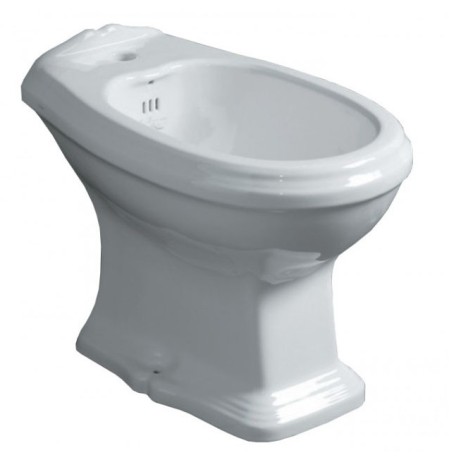 Биде SIMAS ARCADE Напольное приставное с одним отверстием и двумя намеченными без желоба цвет белый AR833